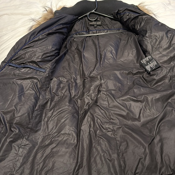 Andrew Marc Women’s Puffer Parka Coat with Real Fur Collar, Size: S - Picture 11 of 11